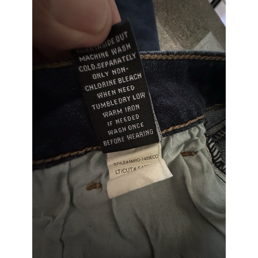ASHLEY MASON PREMIUM Womens Blue Embroidered Flare Jeans Size 5/27 - Picture 12 of 13